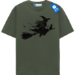 Witch On Broom With Cat T Shirt, Vintage Halloween Tee