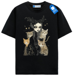Witchcore Cats T Shirt, Cat Mom Gift