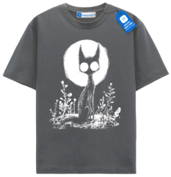 Witchy Cat Moon T Shirt, Halloween Cat Lover Tee