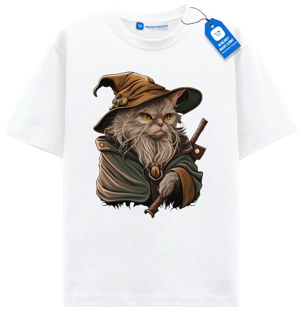 Wizard Cat Shirt, Halloween Gift For Cat Lover Wizard Cat Shirt, Halloween Gift For Cat Lover