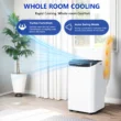 Fosawd 12000 BTU Portable Air Conditioner Cools up to 500 Sq. ft, 3-in-1 AC, Dehumidifier, Fan