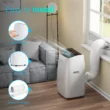 DuraComfort Portable Air Conditioner with Heat, 8150 BTU (12000 BTU ASHRAE), Smart WiFi, Cools Up to 350 Sq Ft, White