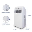 Uhome 12,000 BTU ASHRAE(7800BTU SACC) 400 Sq Ft Portable Air Conditioner/Heater, White
