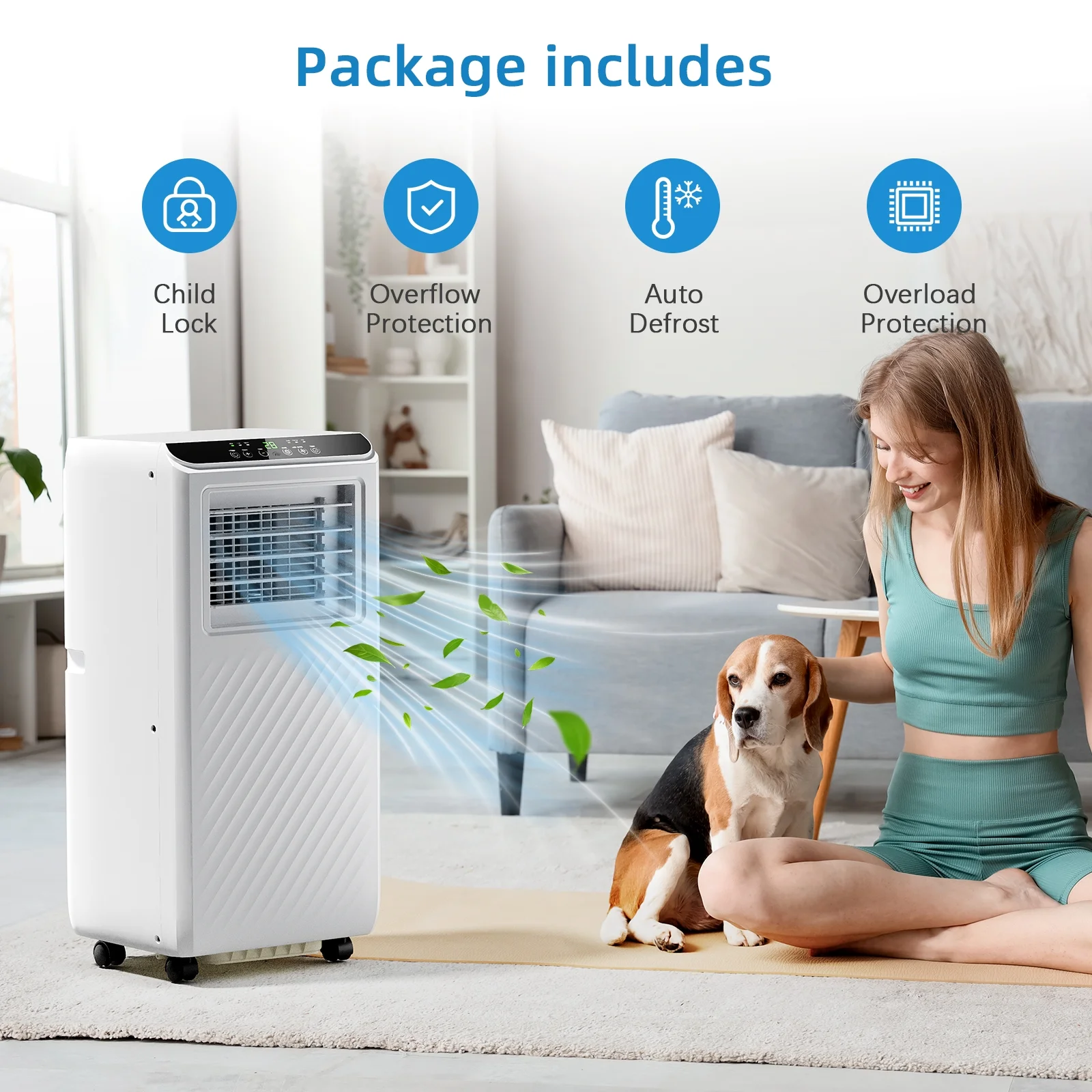 Fenbeli 8000 BTU ASHRAE Portable Air Conditioner with Remote Control, White Fenbeli 8000 BTU ASHRAE Portable Air Conditioner with Remote Control, White - Image 9
