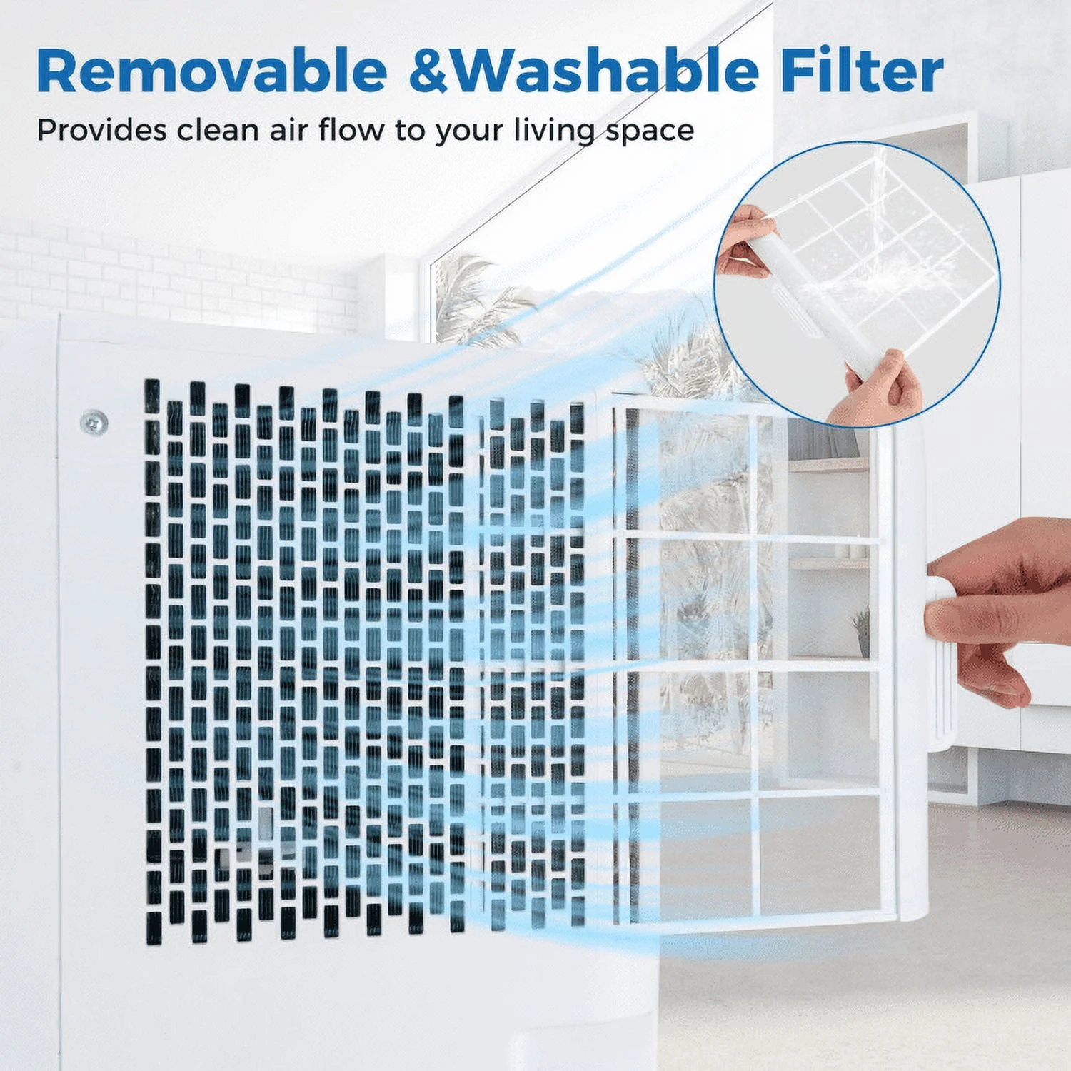 Fenbeli 8000 BTU ASHRAE Portable Air Conditioner with Remote Control, White Fenbeli 8000 BTU ASHRAE Portable Air Conditioner with Remote Control, White - Image 4