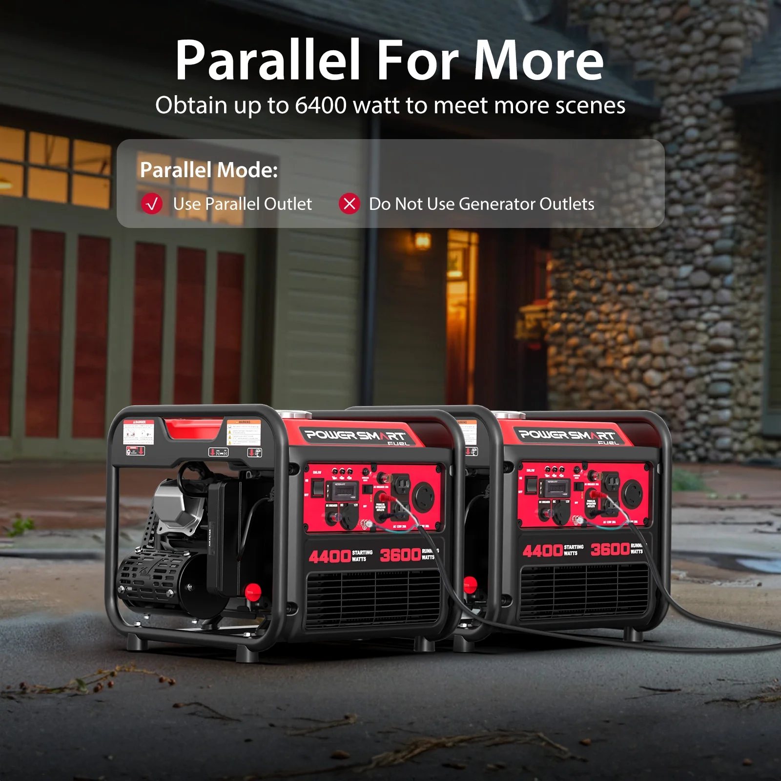 PowerSmart 4400-Watt Gas Powered Inverter Generator for Outdoor and Home Use, EPA Compliant PowerSmart 4400-Watt Gas Powered Inverter Generator for Outdoor and Home Use, EPA Compliant - Image 8