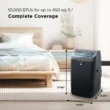 TCL 10,000 BTU 450 Sq. ft. Smart Portable Air Conditioner/Heater with Fan & Dehumidifier Modes, Dual Function, All Season Comfort, Black