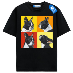 French Bulldog Quartet Artistic, Dog Graphic Tee