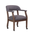 Boss Office Products Slate Grey Traditional Ergonomic Upholstered Bankers Chair