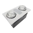 Aero Pure 2 Bulb Bathroom Heater Fans 1-Sone 80-CFM White Decorative Lighted Bathroom Fan and Heater