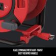CRAFTSMAN Heavy Duty Retractable Extension Cord, 100 Ft with 4 Outlets- 14AWG SJTW Cable- Outdoor Power Cord Reel