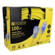 Utilitech 100-Ft 20-Amp 125-Volt 10-Gauge Yellow Outdoor Generator cord