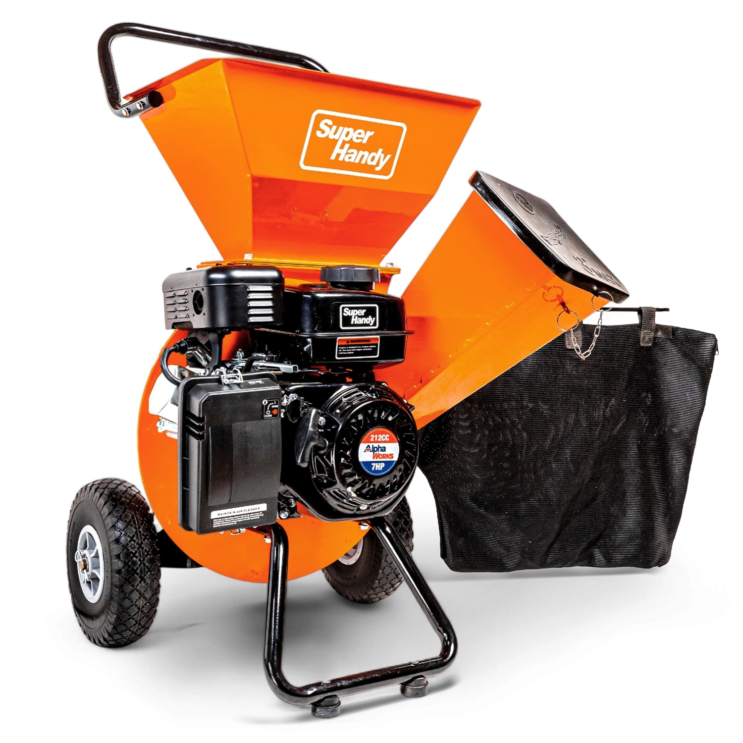 SuperHandy Manual 7 -HP OEM Gas Wood Chipper, 3-in Maximum Branch Diameter 2-Bushel Bag Included SuperHandy Manual 7 -HP OEM Gas Wood Chipper, 3-in Maximum Branch Diameter 2-Bushel Bag Included