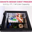 Frigidaire, 5.0 Cu. ft. Chest Freezer, Black Granite Design