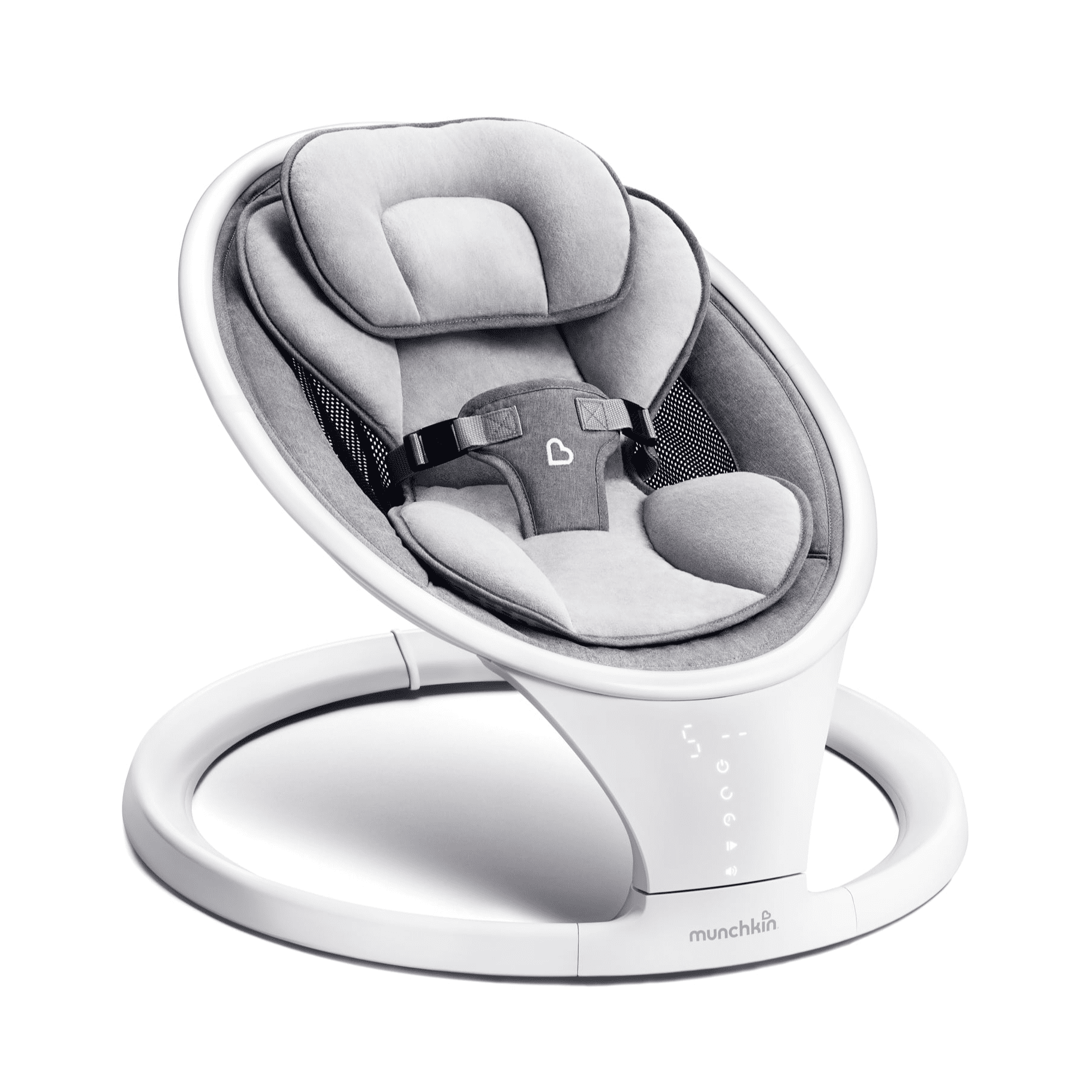 Munchkin Bluetooth Enabled Infant Baby Swing,5 Ranges of Motion, White, Unisex