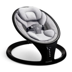 Munchkin Bluetooth Enabled Infant Baby Swing, 5 Ranges of Motion, Black, Unisex