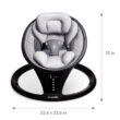Munchkin Bluetooth Enabled Infant Baby Swing, 5 Ranges of Motion, Black, Unisex