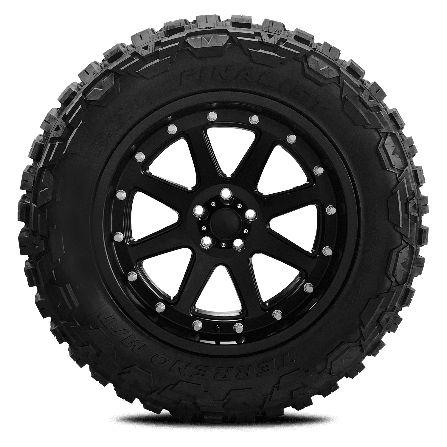 Finalist Terreno M/T 285/70 R17 All Season LT285/70R17 10 Ply 121/118Q LR E Mud Terrain Tire (No Rim) Finalist Terreno M/T 285/70 R17 All Season LT285/70R17 10 Ply 121/118Q LR E Mud Terrain Tire (No Rim)