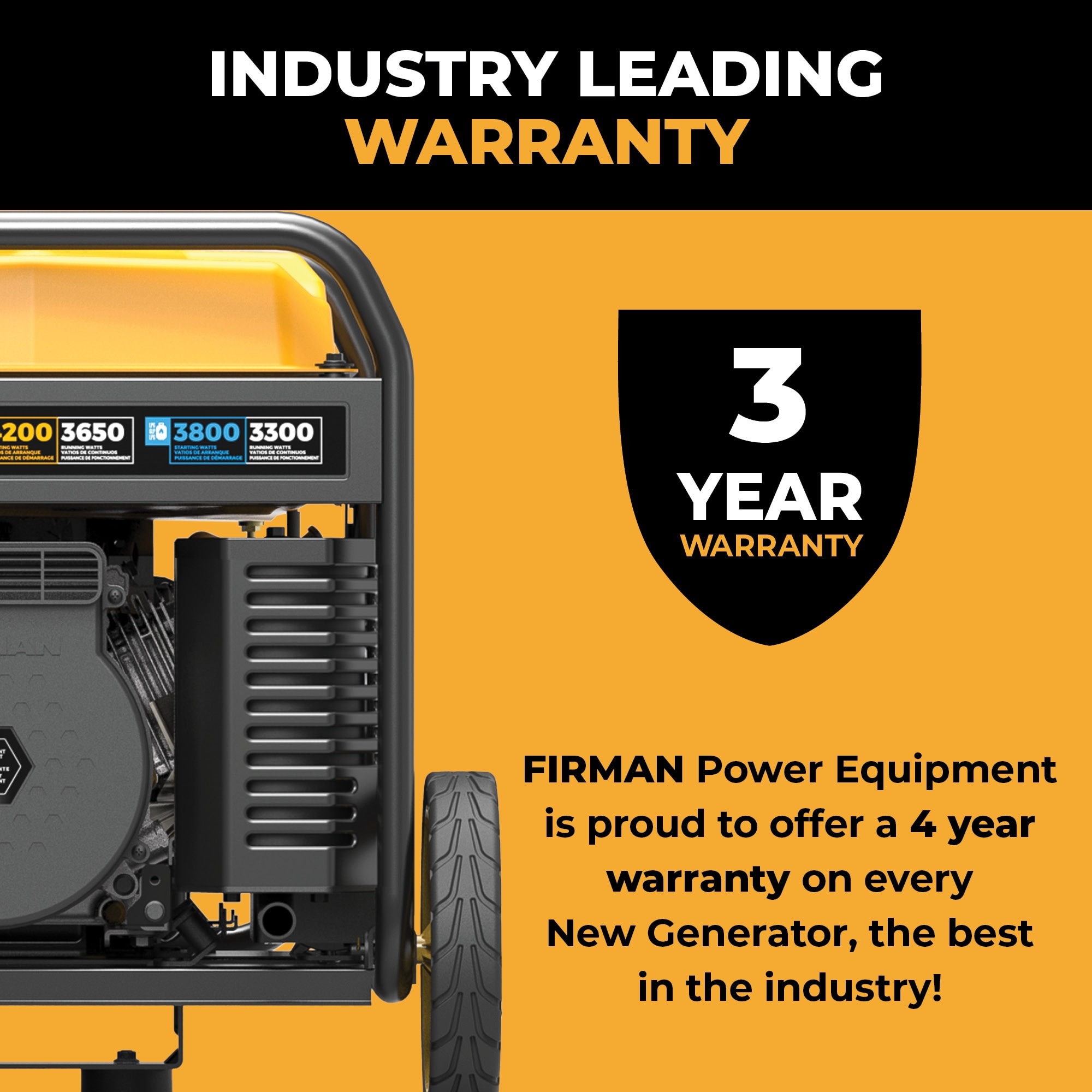 Firman WH03662OF Electric Start 120V Open Frame 4500 -Watt Dual Fuel (Gasoline/Propane) Inverter Generator Firman WH03662OF Electric Start 120V Open Frame 4500 -Watt Dual Fuel (Gasoline/Propane) Inverter Generator