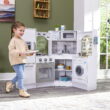 KidKraft Ultimate Corner Play Kitchen with Lights & Sounds - White with 1 Piece Accessory Play Set