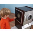 KidKraft Wooden Laundry Play Set, Stacking Washer and Dryer with Iron and Basket, Espresso