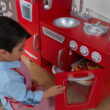 KidKraft Red Vintage Wooden Play Kitchen with Play Phone