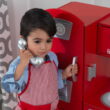 KidKraft Red Vintage Wooden Play Kitchen with Play Phone