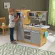 KidKraft Uptown Natural Play Kitchen with Chalkboard & Towel Rack