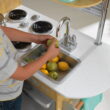 KidKraft Uptown Natural Play Kitchen with Chalkboard & Towel Rack