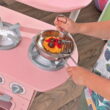 KidKraft Pink Vintage Wooden Play Kitchen with Pretend Ice Maker and Play Phone