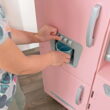 KidKraft Pink Vintage Wooden Play Kitchen with Pretend Ice Maker and Play Phone