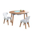 KidKraft Toddler Mid-Century Activity Table and 2 Chair Set, Gray