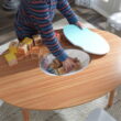 KidKraft Toddler Mid-Century Activity Table and 2 Chair Set, Gray
