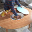 KidKraft Toddler Mid-Century Activity Table and 2 Chair Set, Gray