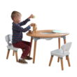 KidKraft Toddler Mid-Century Activity Table and 2 Chair Set, Gray
