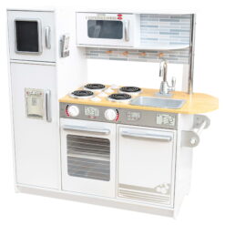 KidKraft Uptown Wooden Play Kitchen for Kids, White
