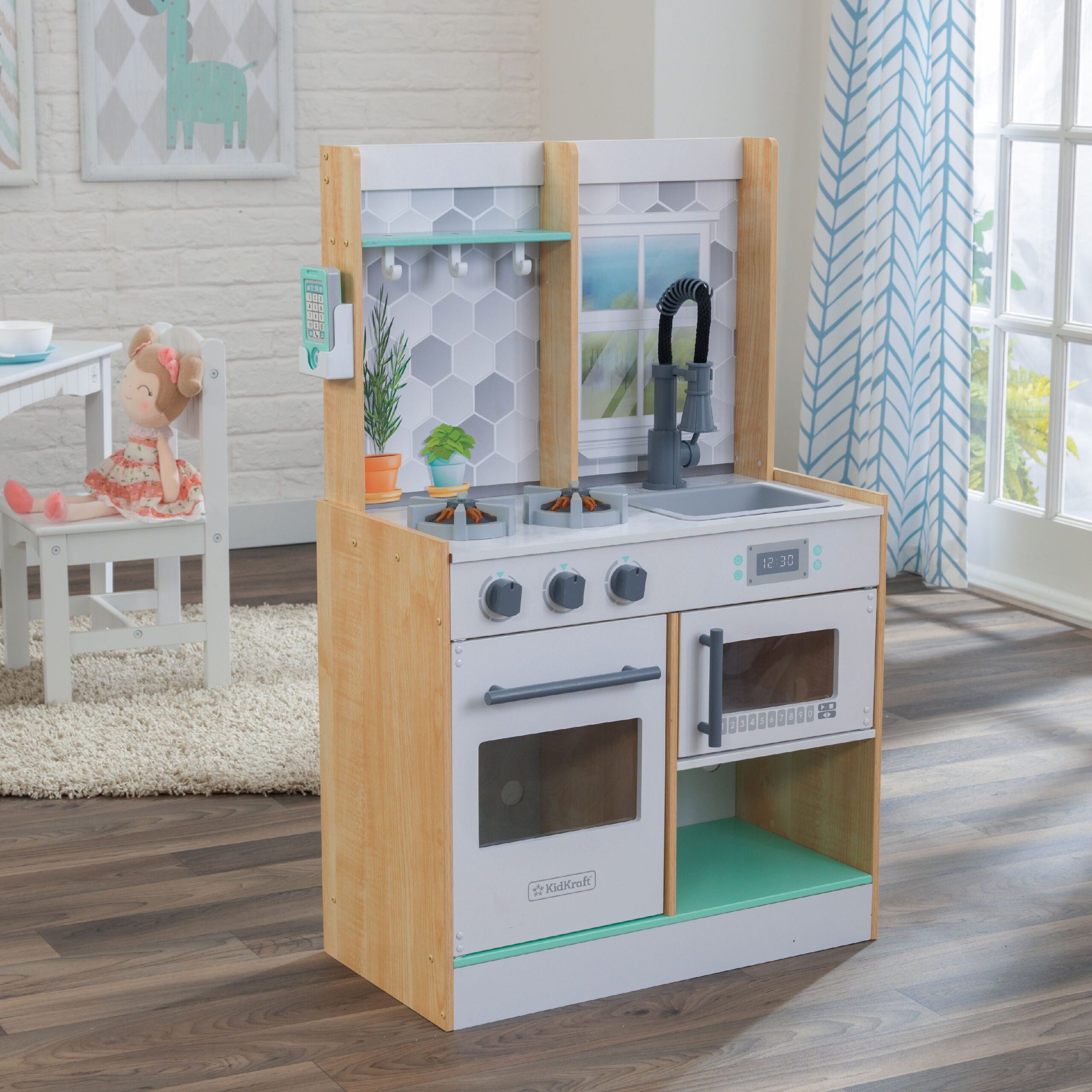 KidKraft Let's Cook Play Kitchen - Natural KidKraft Let's Cook Play Kitchen - Natural