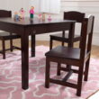 KidKraft Wooden Farmhouse Table & 4 Chair Set, Espresso