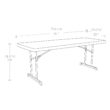 Lifetime 8 Foot Rectangle Folding Table, Indoor/Outdoor Professional Grade, Putty (80127)