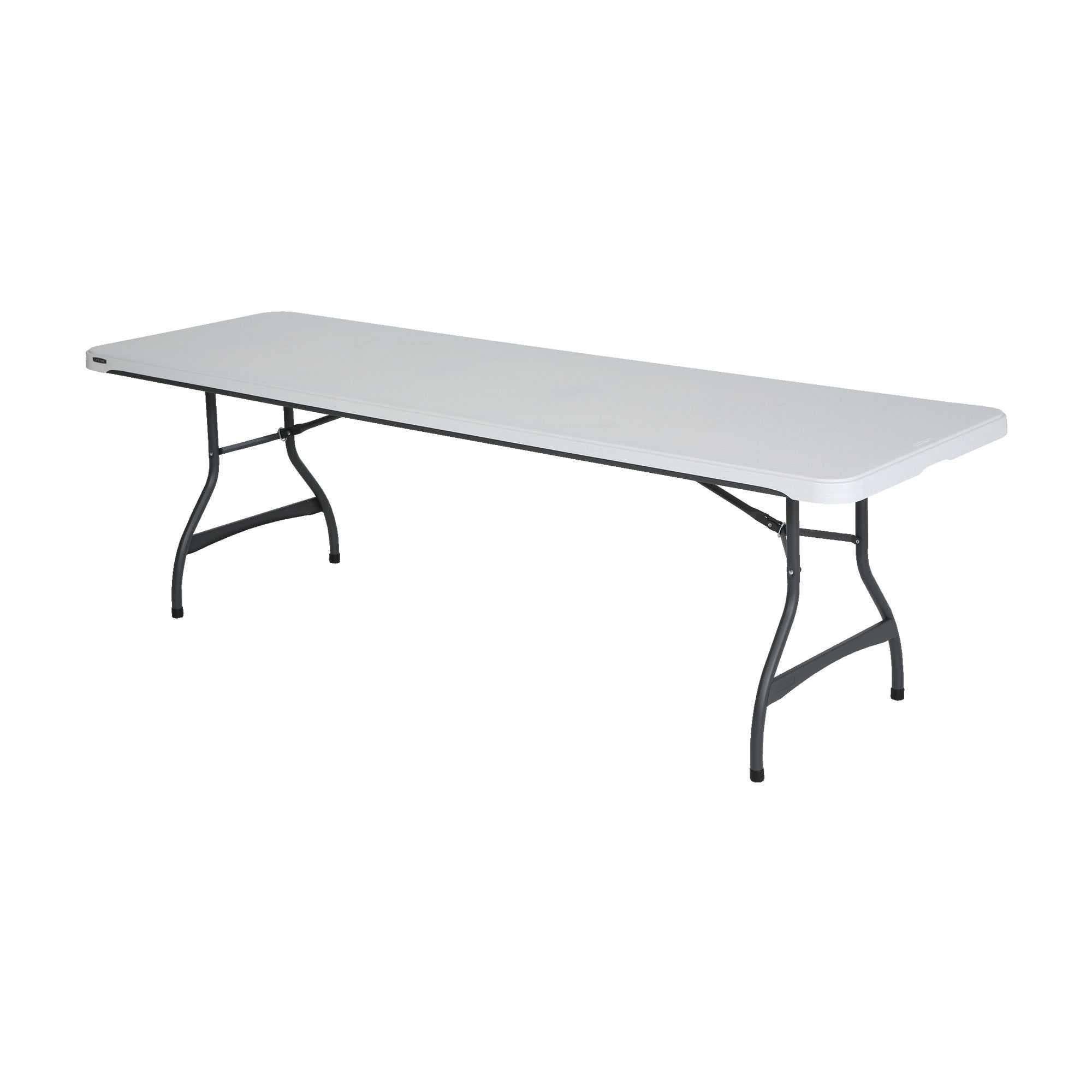 Lifetime 8 ft. Nesting Rectangle Folding Table, Indoor/Outdoor Commercial Grade, White (280299)