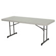 Lifetime 6 Foot Rectangle Folding Table, Indoor/Outdoor Professional Grade, Almond (80249)