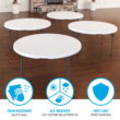 Lifetime 60 inch Round Folding Table, Indoor/Outdoor Commercial Grade, White Granite (280301)