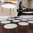 Lifetime 60 inch Round Folding Table, Indoor/Outdoor Commercial Grade, White Granite (280301)