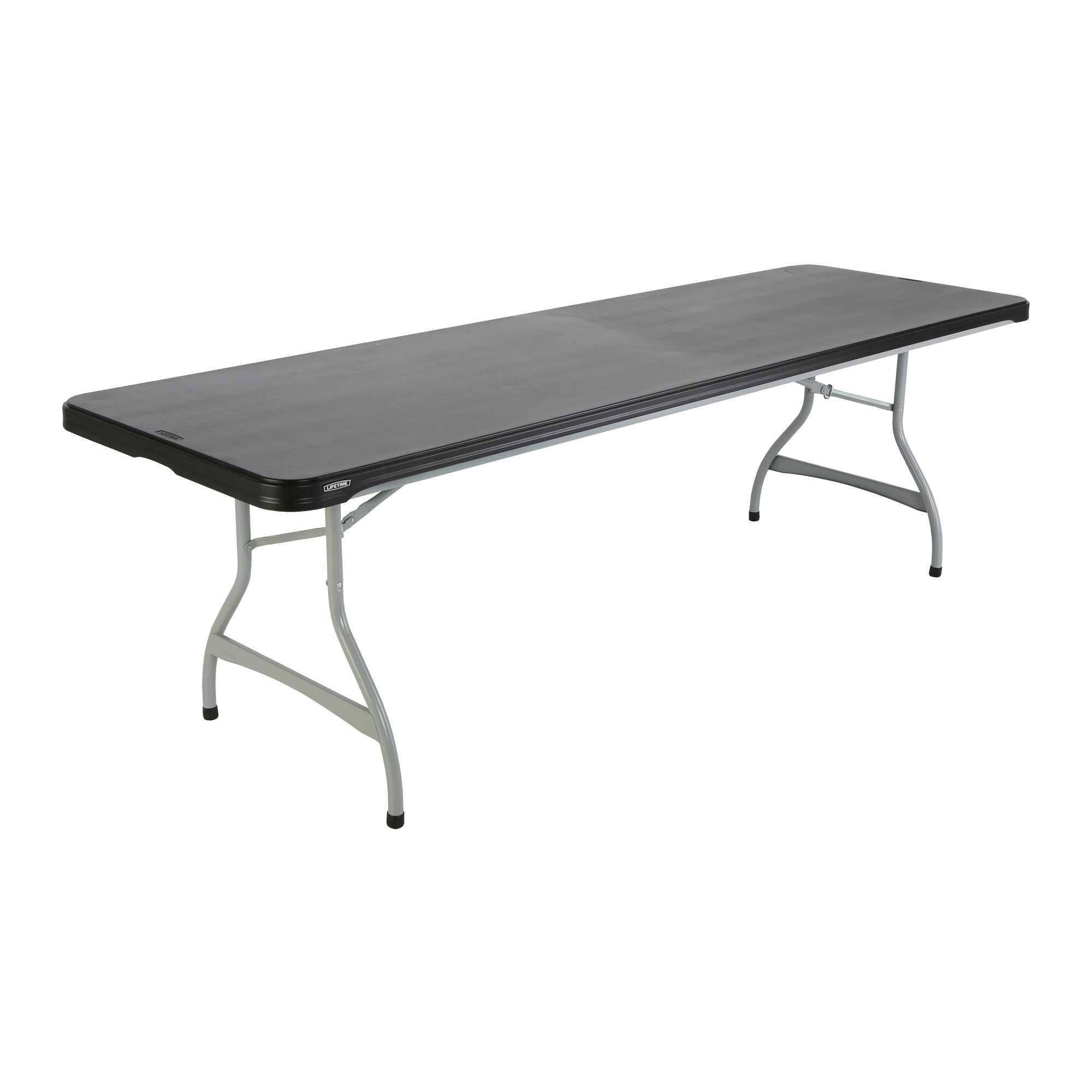 Lifetime 8 Foot Nesting Rectangle Table, Indoor/Outdoor Commercial Grade, Black (280462)