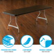 Lifetime 8 Foot Nesting Rectangle Table, Indoor/Outdoor Commercial Grade, Black (280462)