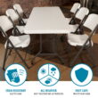 Lifetime 6' Commercial Grade High-Quality Folding Table, White