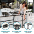 Lifetime 6 Foot Rectangle Fold-in-Half Table, Indoor/Outdoor Commercial Grade, Almond (80382)
