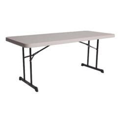 Lifetime 6 Foot Rectangle Folding Table, Indoor/Outdoor Professional, Putty (80126)
