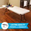 Lifetime 8' Commercial Grade High-Quality Folding Table, Almond (22984)
