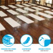 Lifetime 8' Commercial Grade High-Quality Folding Table, Almond (22984)